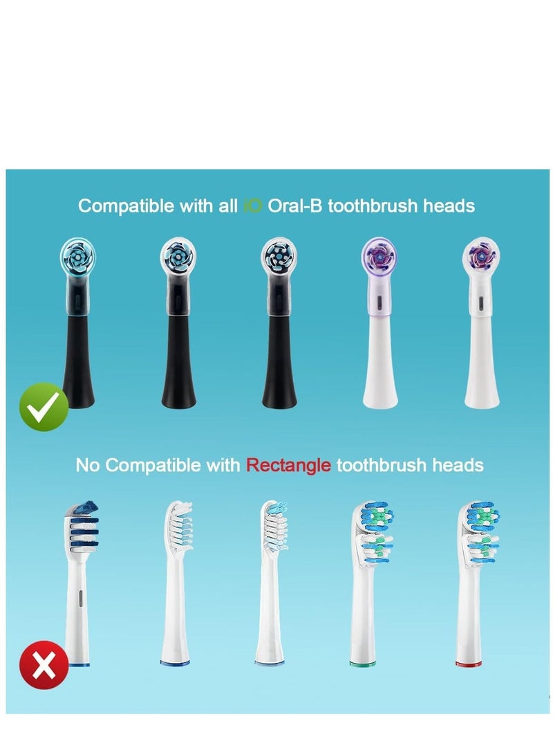 6 Pack Toothbrush Dustproof Cover Compatible with Ultimate Clean Gentle Care Replacment Heads and iO Series 3 4 5 7 7G 8 9 Electric Toothbrush, (Transparent+Rose)