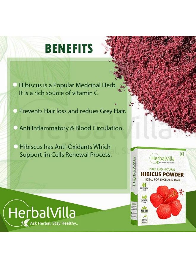 Hibiscus Powder For Hair Growth (200 Grams) And Face Pack