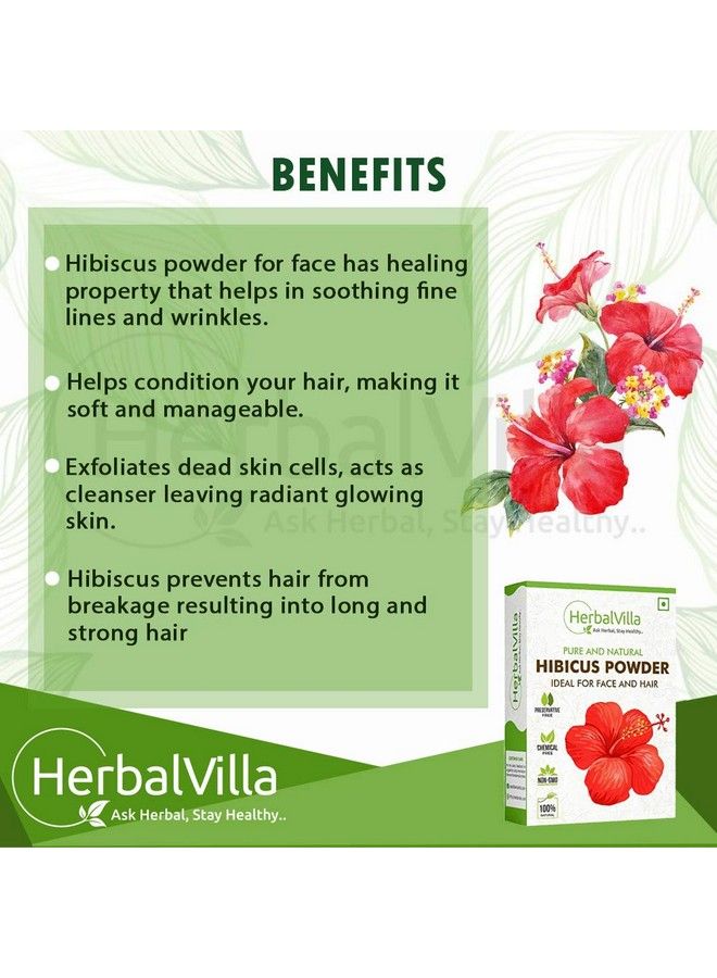 Hibiscus Powder For Hair Growth (200 Grams) And Face Pack