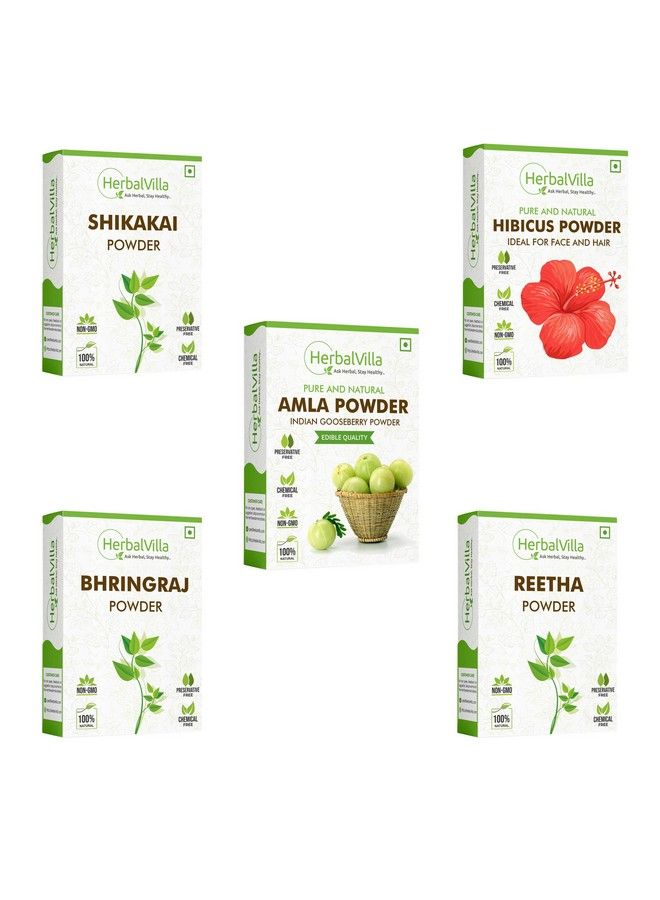 Complete Hair Mask Amla Reetha Shikakai Hibiscus And Bhringraj Powder For Hair Growth Shiny Black Color Hairs