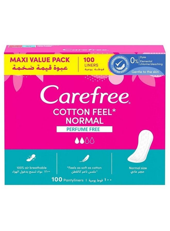 Cotton Feel Normal Perfume Free 100 Panty Liners