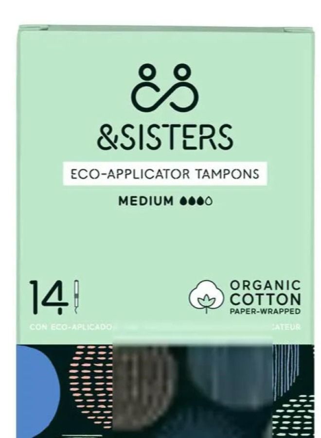 Organic Cotton Applicator Tampons Medium 14 Pieces Pack