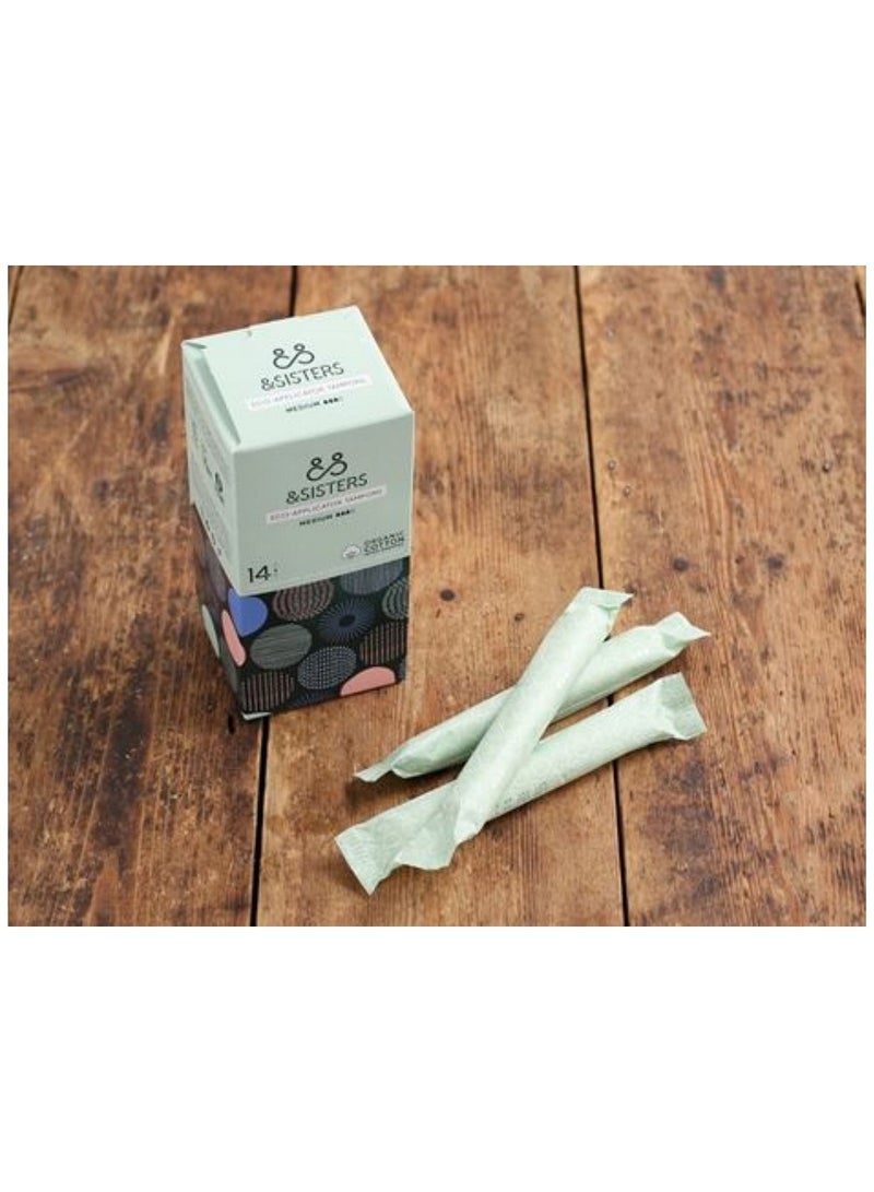 Organic Cotton Applicator Tampons Medium 14 Pieces Pack
