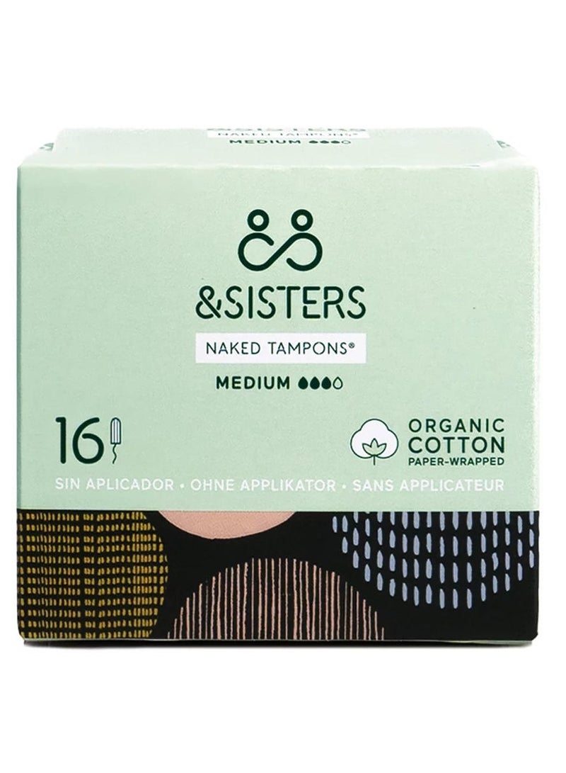 Naked Tampons Medium 16 Pack