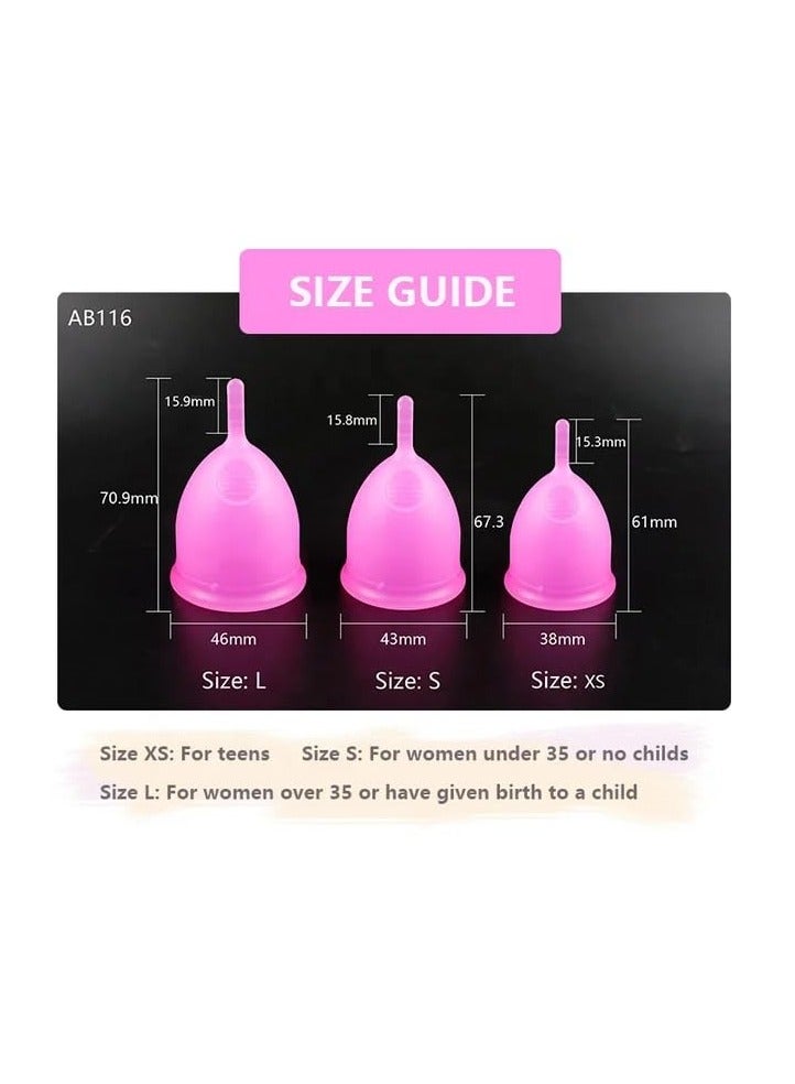 Feminy Menstrual Cup With Silicone Sterilizer Cup Or Cup Holder