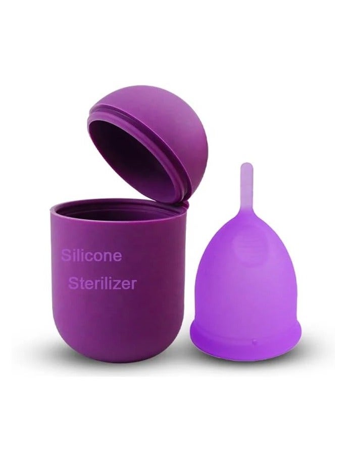 Feminy Menstrual Cup With Silicone Sterilizer Cup Or Cup Holder