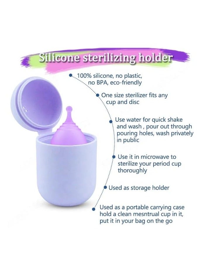 Feminy Menstrual Cup With Silicone Sterilizer Cup Or Cup Holder