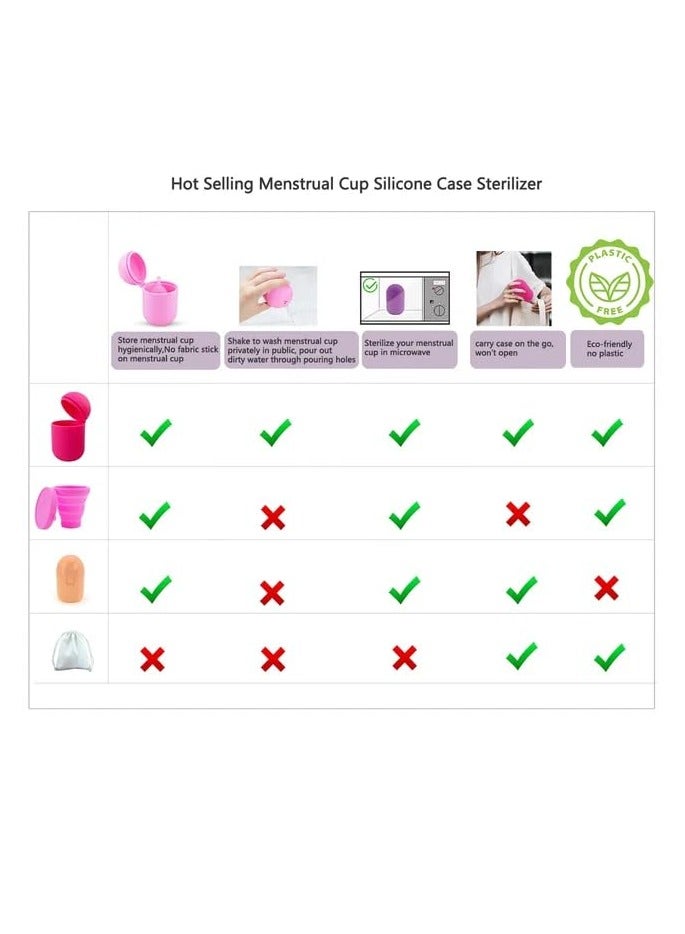 Feminy Menstrual Cup With Silicone Sterilizer Cup Or Cup Holder