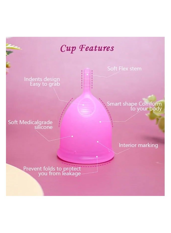 Feminy Menstrual Cup With Silicone Sterilizer Cup Or Cup Holder