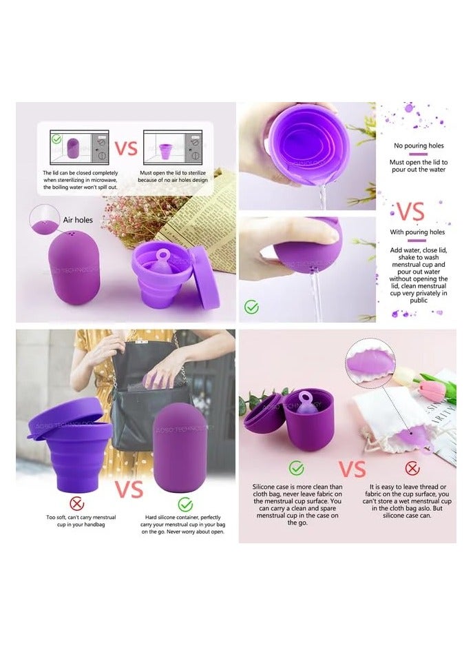 Feminy Menstrual Cup With Silicone Sterilizer Cup Or Cup Holder