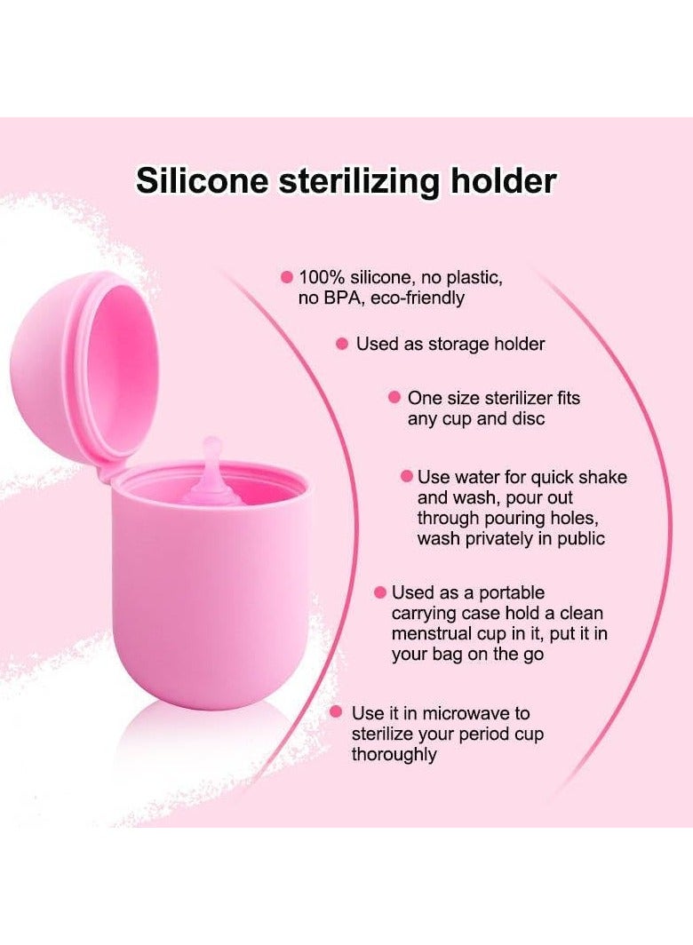 Feminy Menstrual Cup With Silicone Sterilizer Cup Or Cup Holder