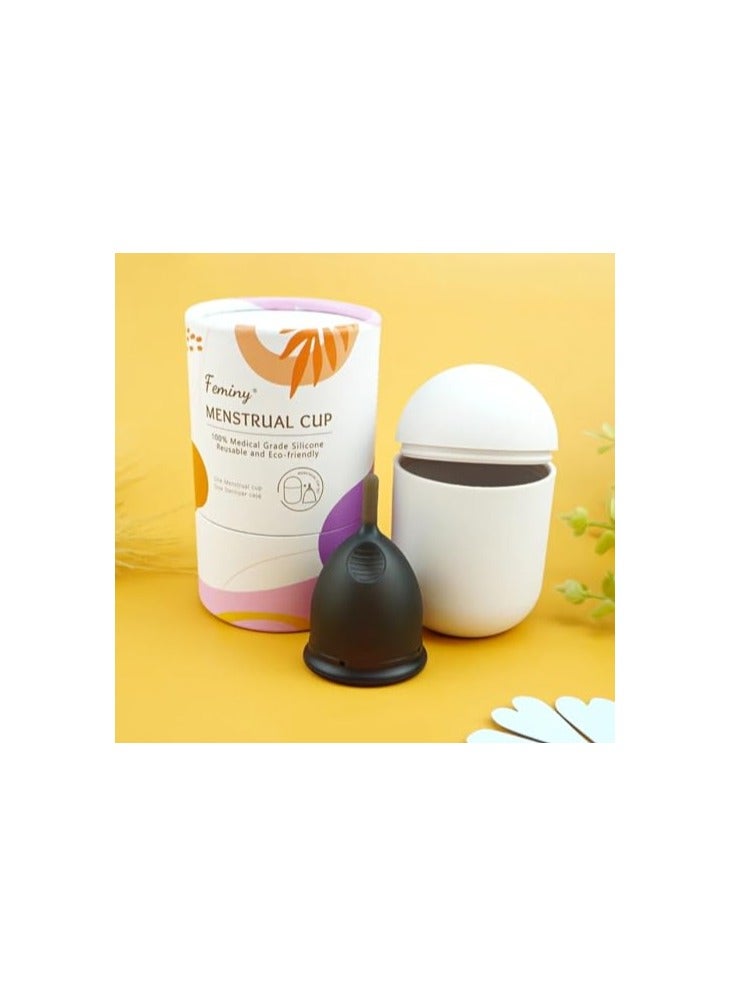 Feminy Menstrual Cup With Silicone Sterilizer Cup Or Cup Holder