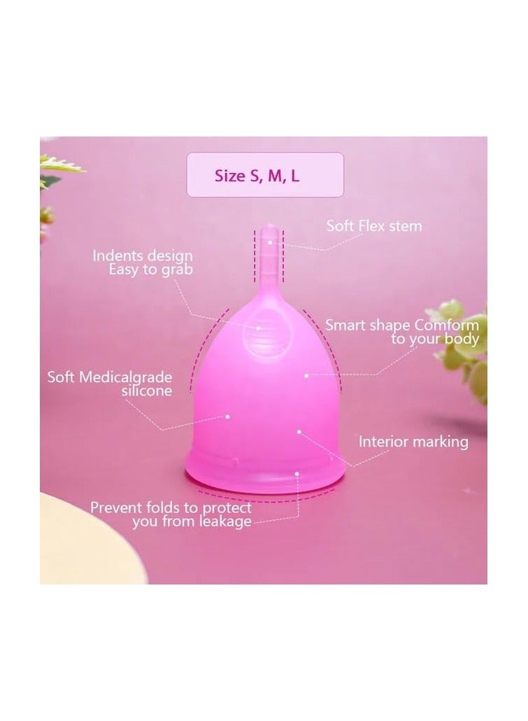 Feminy Menstrual Cup With Silicone Sterilizer Cup Or Cup Holder