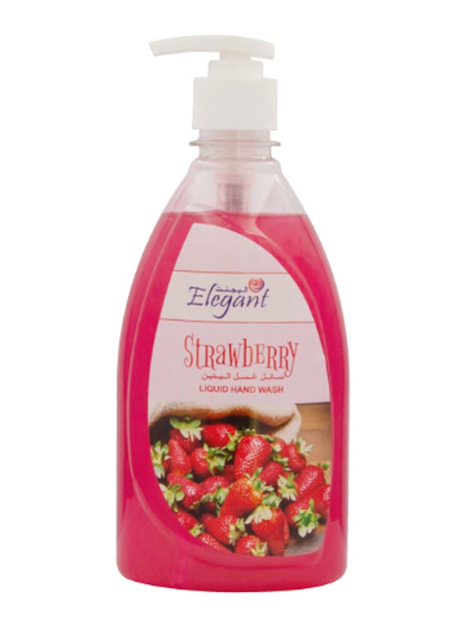 12-Piece Strawberry Liquid Hand Wash Set Pink 500ml