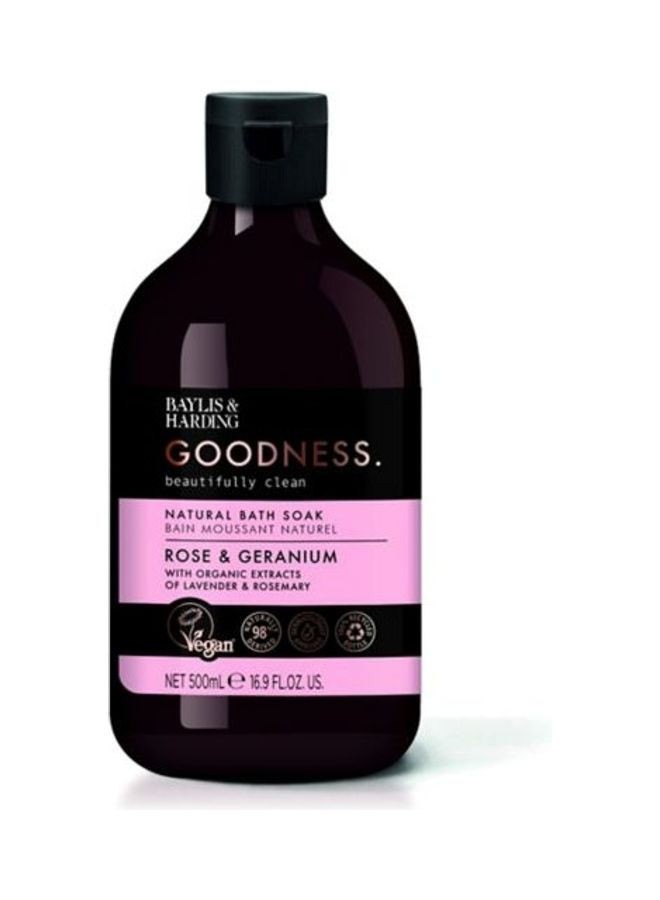 Goodness Rose And Geranium Bath Soak 500ml