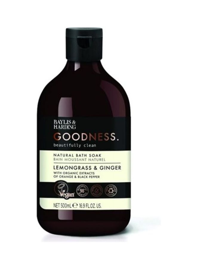 Goodness Lemongrass And Ginger Bath Soak 500ml