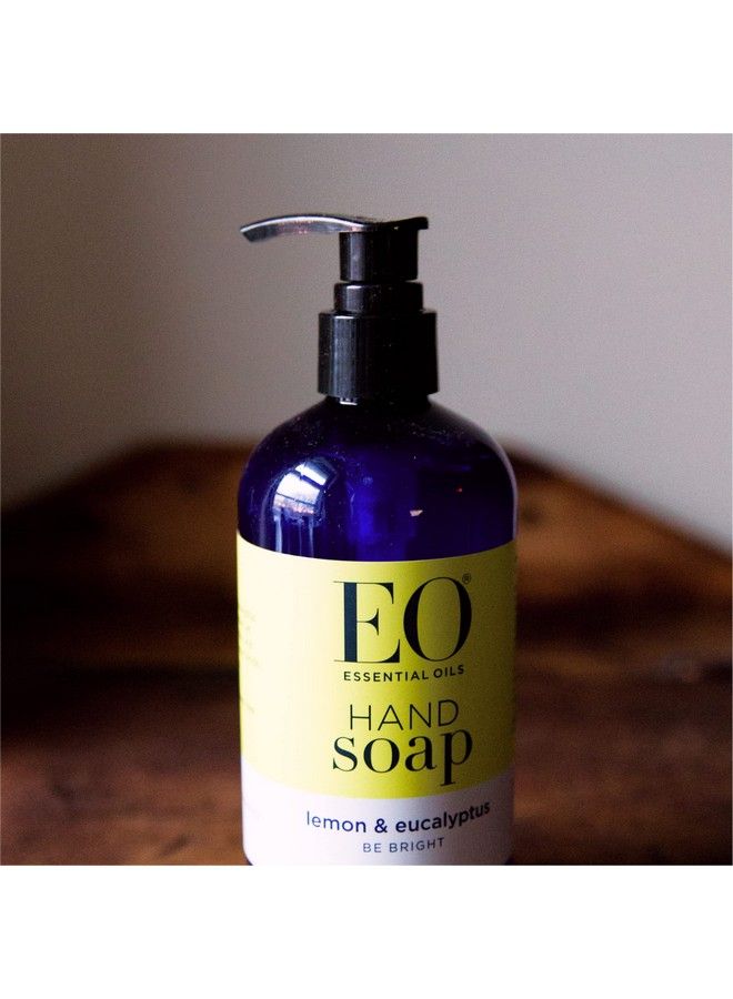 Eo Liquid Hand Soap 12 Ounce (Pack Of 3) Lemon And Eucalyptus Organic Plantbased Gentle Cleanser With Pure Essential Oils