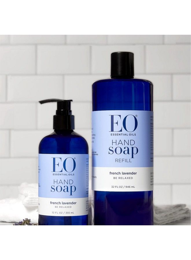 Eo Liquid Hand Soap Refill 32 Ounce (Pack Of 2) French Lavender Organic Plantbased Gentle Cleanser With Pure Essential Oils