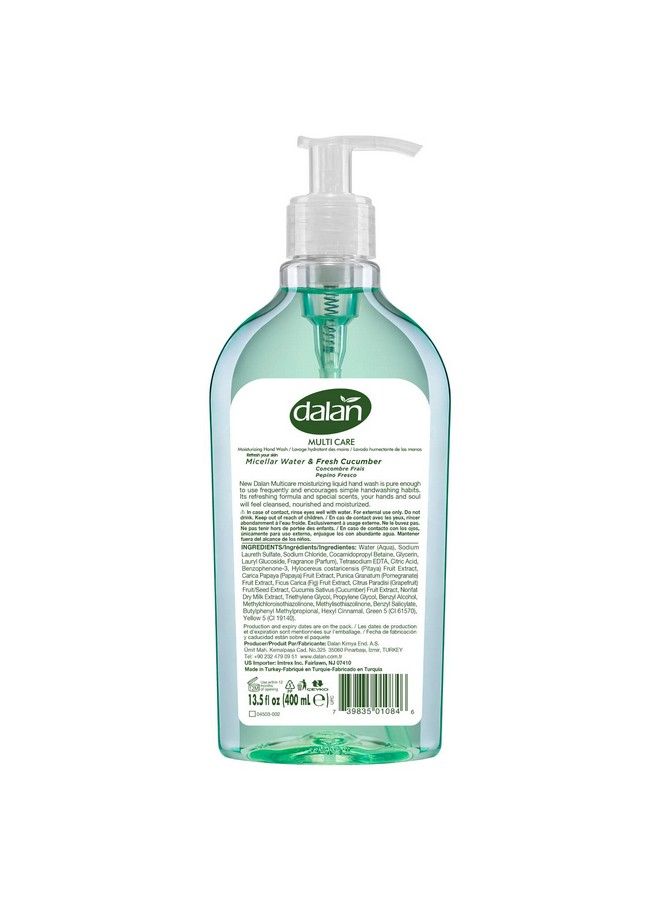 Fresh Cucumber Multicare Ultra Moisturizing Liquid Hand Soap For Normal And Dry Hands Fresh Clean And Soft Feeling (13.5 Fl Oz 400 Ml (Pack Of 3))