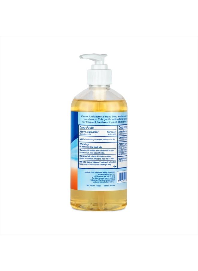 Antibacterial Liquid Hand Soap Pump - 16 oz Citrus Burst Antibacterial Hand Soap - Liquid Hand Soap Eliminates Germs and Bacteria, Soft on Hands Tough on Dirt