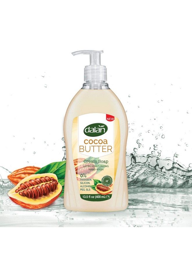 Cocoa Butter Cream Ultra Moisturizing Liquid Hand Soap For Dry And Fresh Hands Feeling Clean And Soft ((13.5 Fl Oz / 400 Ml (Pack Of 3))