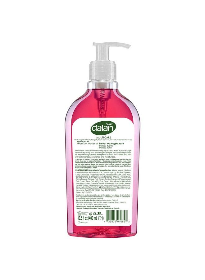 Sweet Pomegranate Multicare Ultra Moisturizing Liquid Hand Soap For Normal And Dry Hands Fresh Clean And Soft Feeling (13.5 Fl Oz / 400 Ml (Pack Of 3))