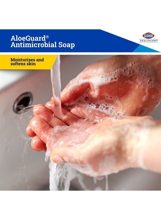 Healthcare AloeGuard Antimicrobial Soap, 27 Fl Oz Antimicrobial Hand Soap Pouch in Box | Antimicrobial Hand Soap Washes Germs on Skin | AloeGuard Hand Soap