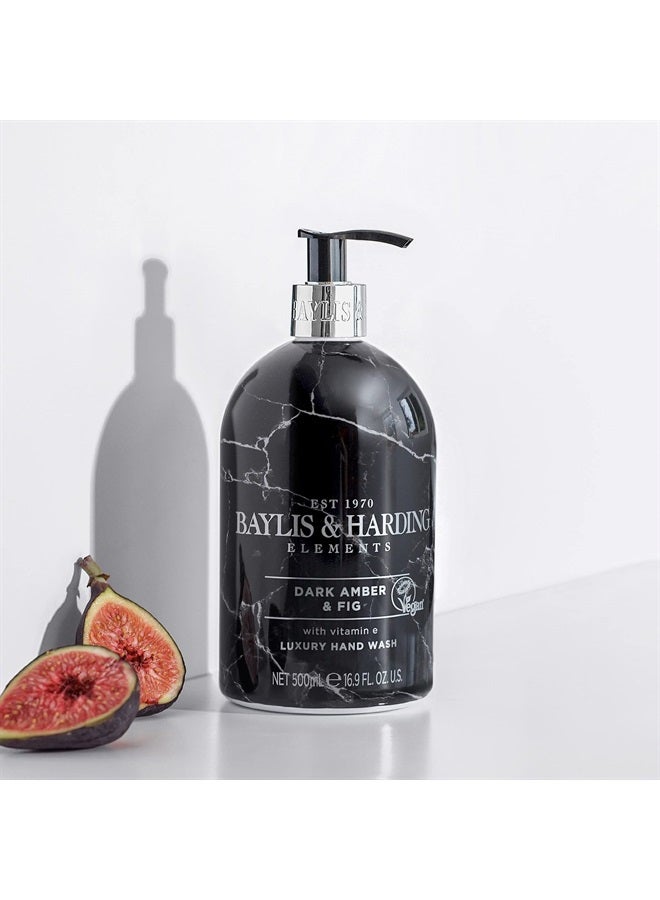 Dark Fig & Amber Elements Hand Wash, 500ml - Vegan Friendly