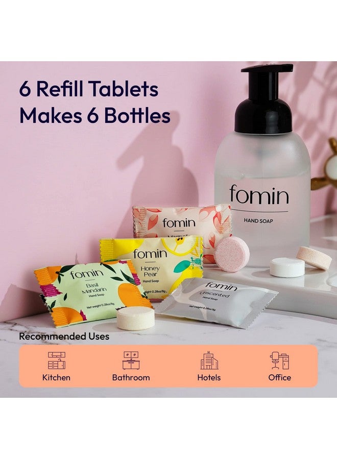 Omin Foaming Hand Soap Tablets (6 Count) Makes 48 Fl Oz (6 X 8 Fl Oz) Variety Pack Foaming Hand Soap Refills Sustainable Soap Tablets For Hands