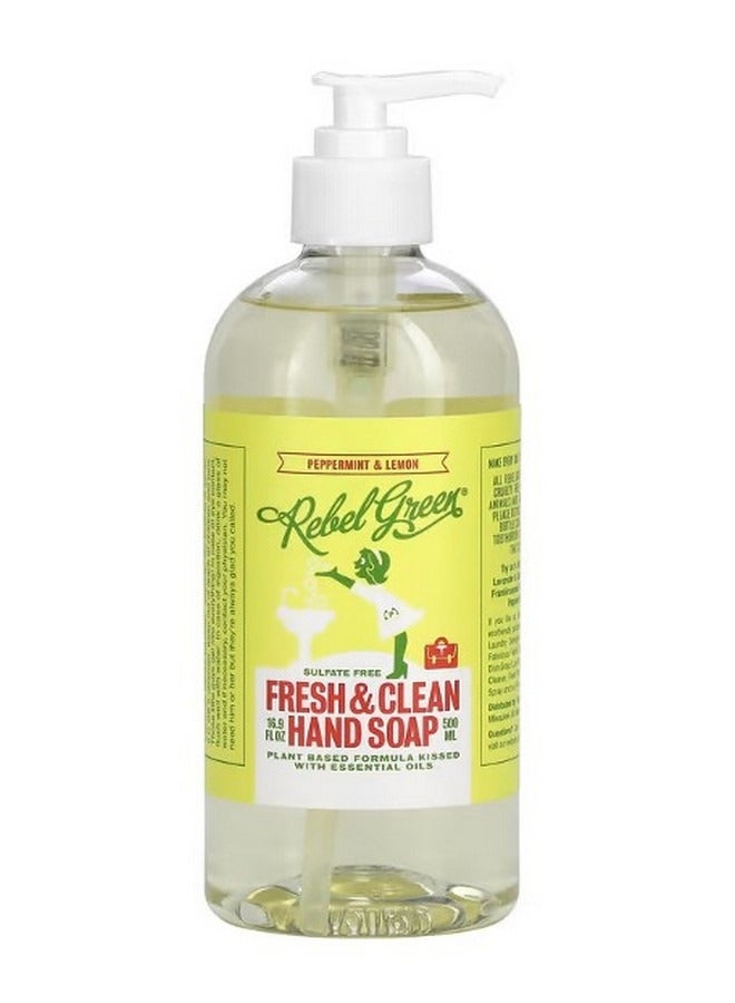 Fresh and Clean Hand Soap Peppermint and Lemon 16.9 fl oz 500 ml