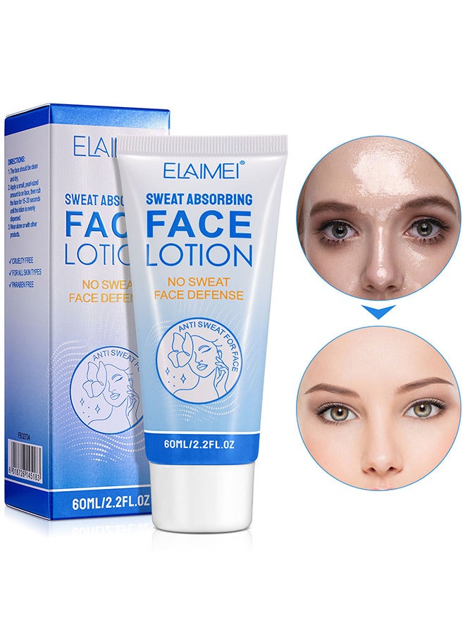 Sweat Absorbing Face Lotion, Helps Keep Your Face, Forehead And Scalp Dry, Helps Control Oily Skin, Shine And Facial Perspiration, Replenishing And Smoothing Formula, Reduces Face And Body Sweating