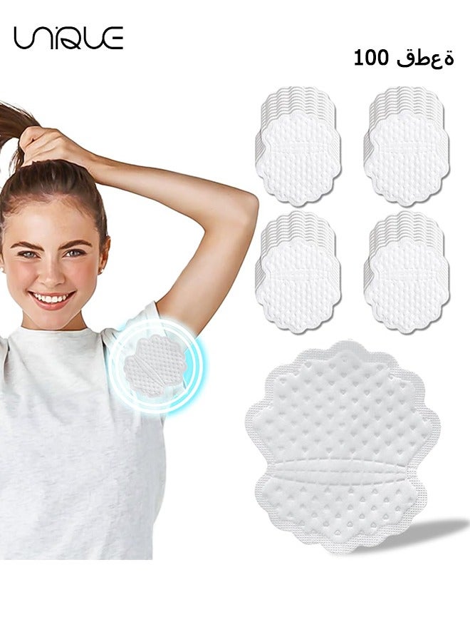 100 Pack Armpit Sweat Pads, Underarm Sweat Pads for Fight Hyperhidrosis and Excessive Sweating, Disposable Invisible Sweat Absorber Pads, Perspiration Pads Shield for Men and Women, Comfortable