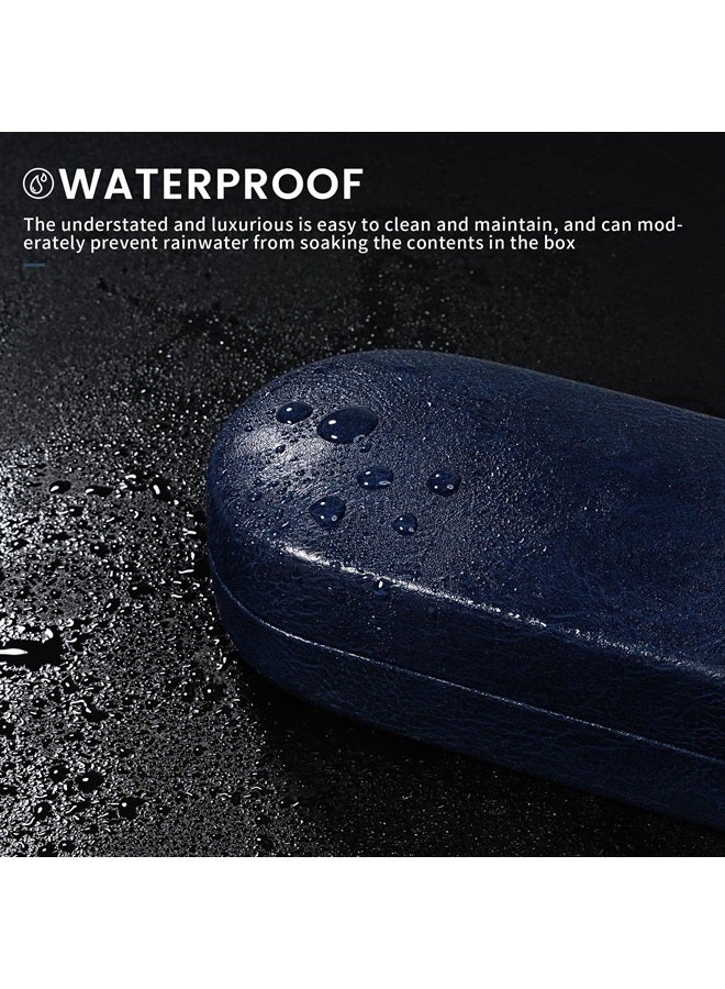 Hard Shell Sunglasses Case, Classic Large Glasses Case for Women Men, Sunglass Eyeglasses (Dark Blue)