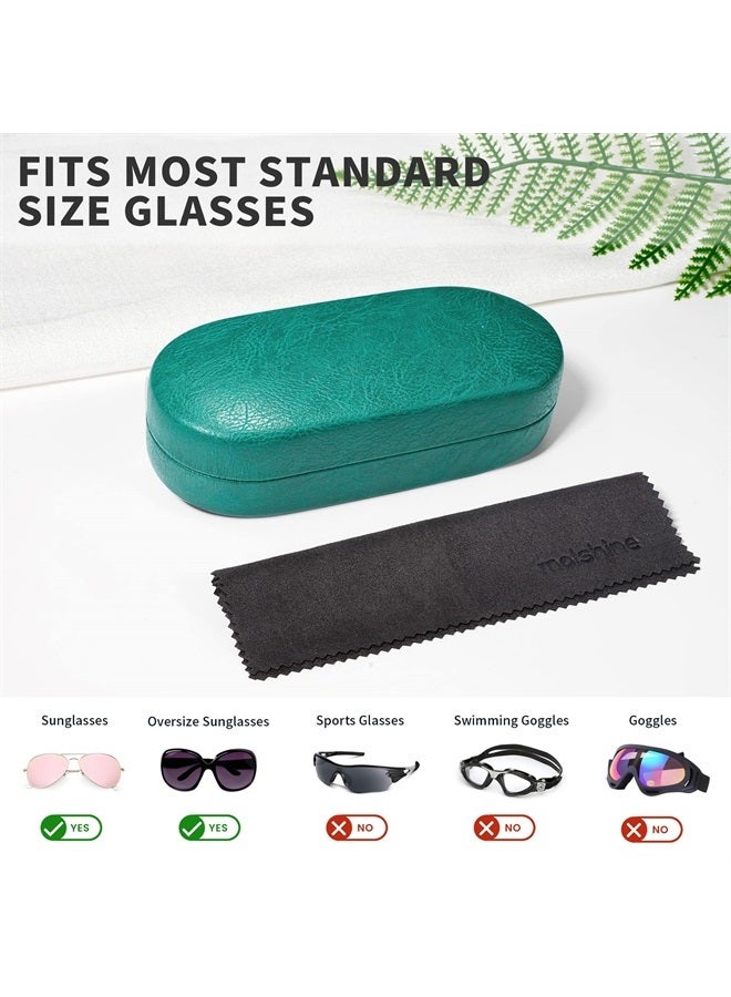 Hard Shell Sunglasses Case, Classic Large Glasses Case for Women Men, Sunglass Eyeglasses (Cyan)
