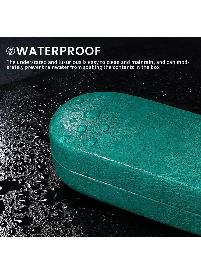 Hard Shell Sunglasses Case, Classic Large Glasses Case for Women Men, Sunglass Eyeglasses (Cyan)