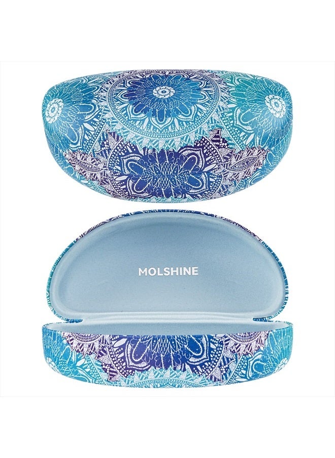 Hard Shell Sunglasses Case,Large Glasses Case for Women Men Oversized Sunglass Eyeglasses (Mandala)
