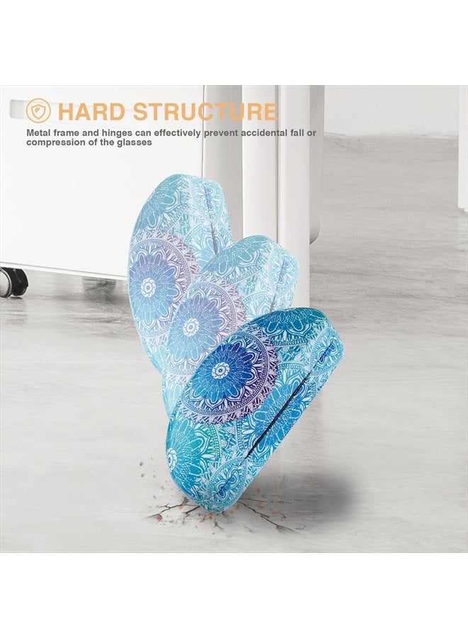 Hard Shell Sunglasses Case,Large Glasses Case for Women Men Oversized Sunglass Eyeglasses (Mandala)
