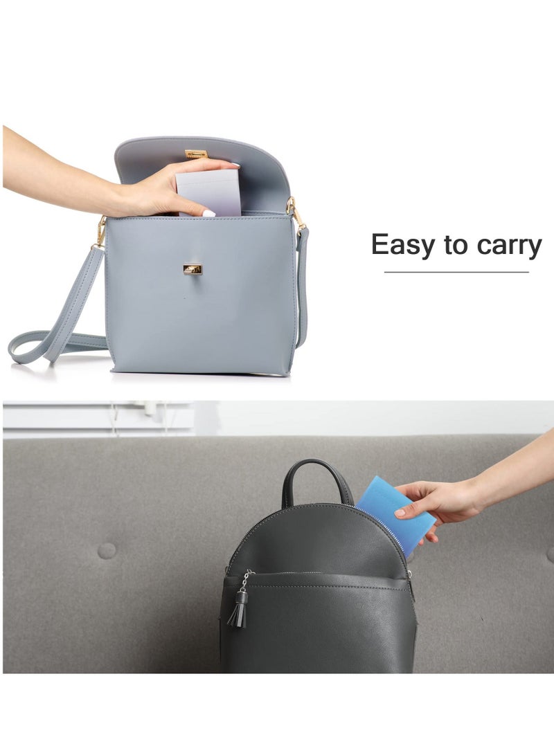 3 Pack Soft Glasses Case, Portable PU Sunglasses Bag Pouch Waterproof, Travel Leather Spectacle Case for Women