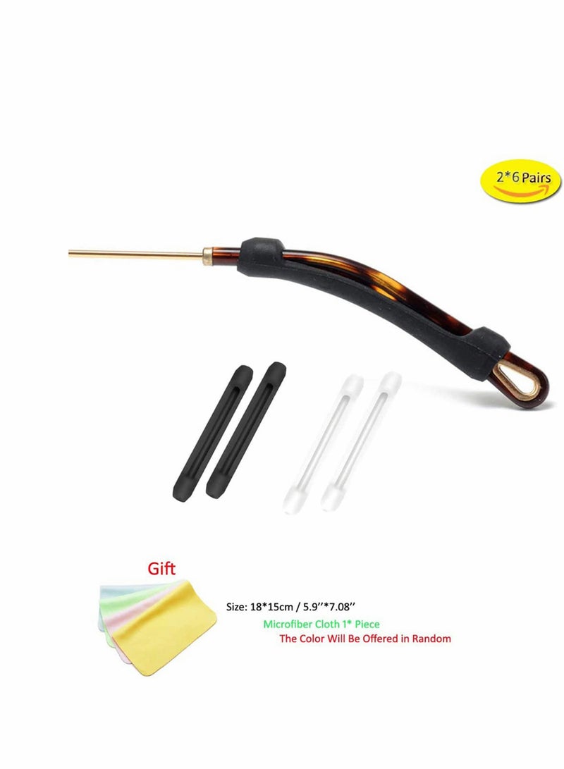 Soft Silicone Eyeglasses Temple Tips Sleeve Retainer, Anti-Slip Elastic Comfort Glasses Retainers For Spectacle Sunglasses Reading Glasses Eyewear...