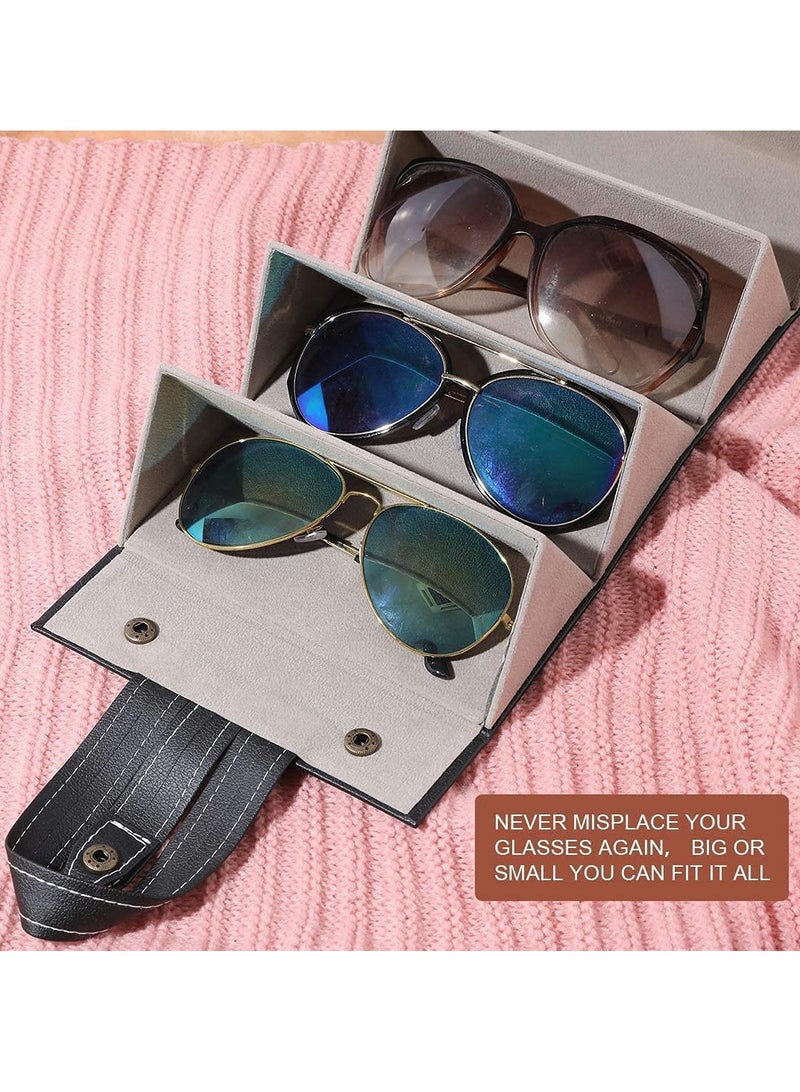 Multi-slot Travel Sunglasses Case -Portable Glasses organizer For Storage & Display