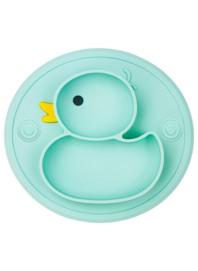 Toddler Plate Portable Baby Plates For Toddlers And Kids Bpafree Strong Suction Plates For Toddlers Dishwasher & Microwave Safe Silicone Placemat 9X6X1.4 Inch