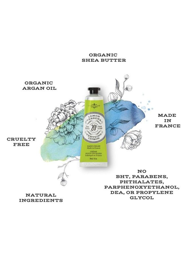 20% Shea Butter Hand Cream Lemon Verbena Organic Argan Oil Moisturizing Nourishing Repairing Hand Care Extra Rich Nongreasy Made In France Paraben Freetravel Size 1 Fl Oz