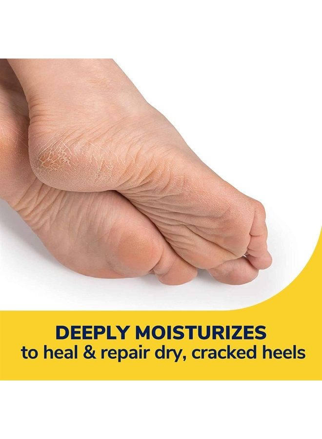 Severe Cracked Heel Repair Restoring Balm 2.5oz, with 25% Urea for Dry, Cracked Feet, Heals and Moisturizes for Healthy Looking Feet, Foot Care, Epsom Salt Soothes, Safe for Diabetics