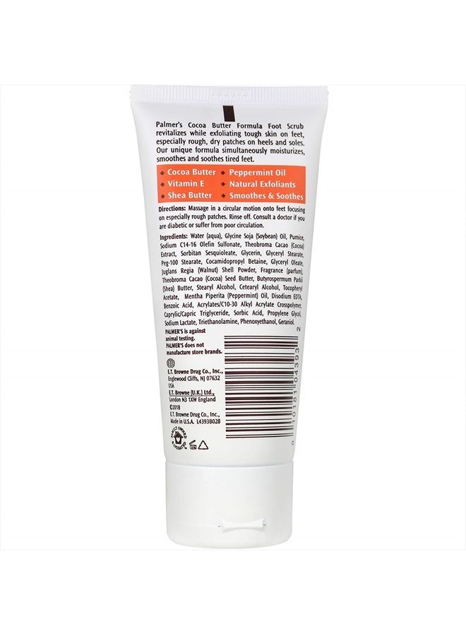 Cocoa Butter Formula Foot Magic Exfoliating Foot Scrub with Vitamin E, Use With Foot Scrubber for Pedicure, For Dry, Cracked Feet, 2.1 Ounce