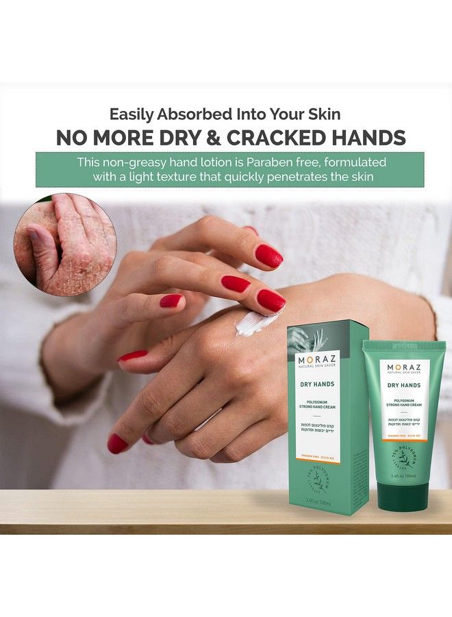 Herbal Hand Cream For Dry Cracked Hands | Formulated To Heal Extremely Dry Skin & Rough Patches | Organic Hand Cream For Women | Crueltyfree 3.4 Fl. Oz