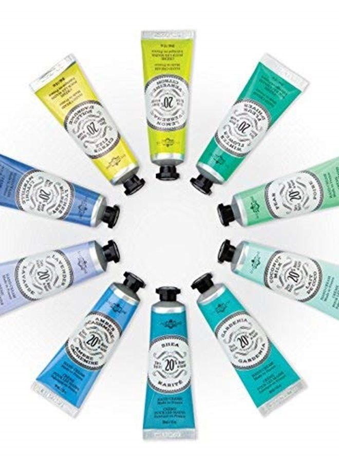 20% Shea Butter Hand Cream, Travel Size 1 fl oz with Organic Argan Oil, Moisturizing, Nourishing, Repairing, Non-Greasy Formula, Made in France, Paraben Free (Sweet Almond)