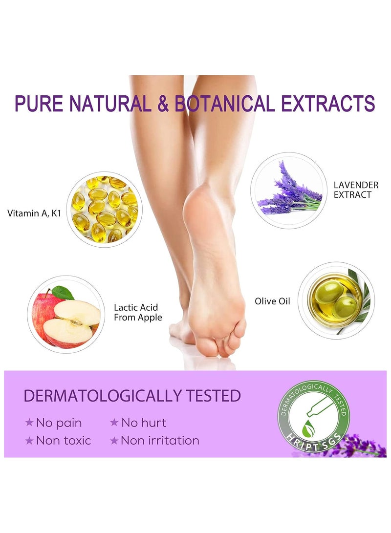 Foot Peel Mask 3 Pairs Exfoliating Foot Mask for Calluses, Dry ed Heels and Dead Skin, Moisturize Repair Rough Foot with Natural Ingredients, Feet Peeling Mask for Women & Men, Lavender Scent
