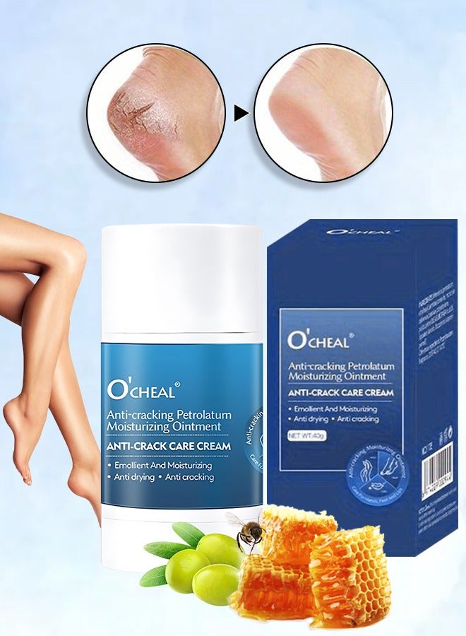 Anti Cracking Petrolatum Moisturizing Ointment Anti Drying Anti Crack Care Cream for Foot Hand and Lips Cracked Repair Body Cream Cracked Feet Cream Repair and Softens Skin Moisturizer 40g