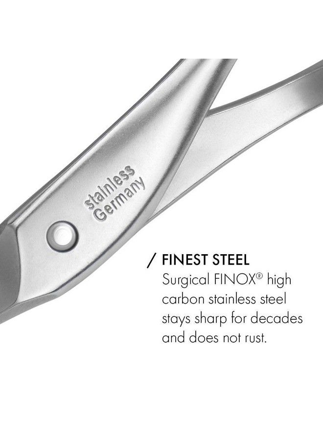 Tower Point Cuticle Scissors Finox Stainless Steel Professional Manicure Tools In Leather Case Ethically Made In Solingen Germany 4705