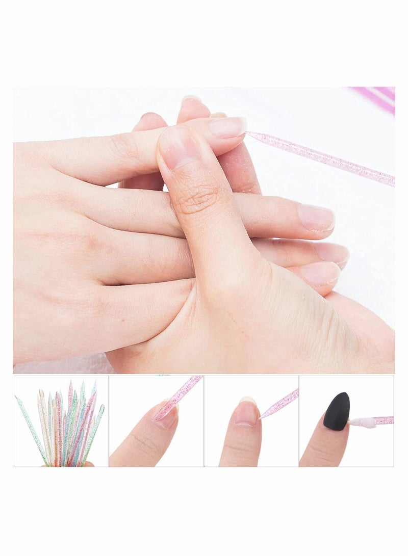 Cuticle Pusher 100 PCS Disposable Double Sided Nail Art Multi-Functional Remover Professional Stick Care Sticks for Women Girls Salon Home